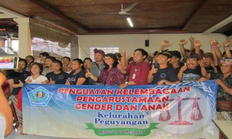 Sosialisasi penguatan kelembagaan pengarustamaan gender dan anak.