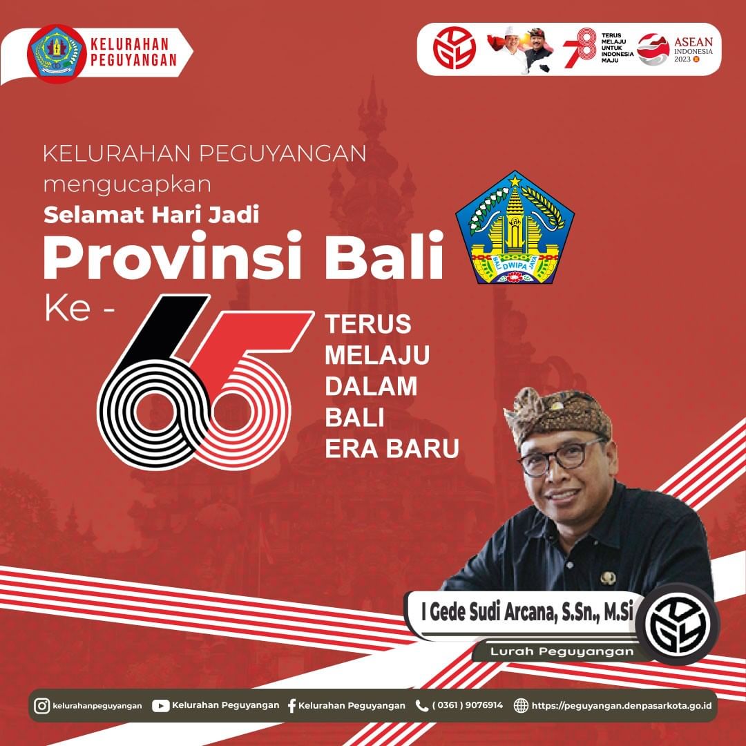 DIRGAHAYU PROVINSI BALI KE-65 (14 AGUSTUS 2023)