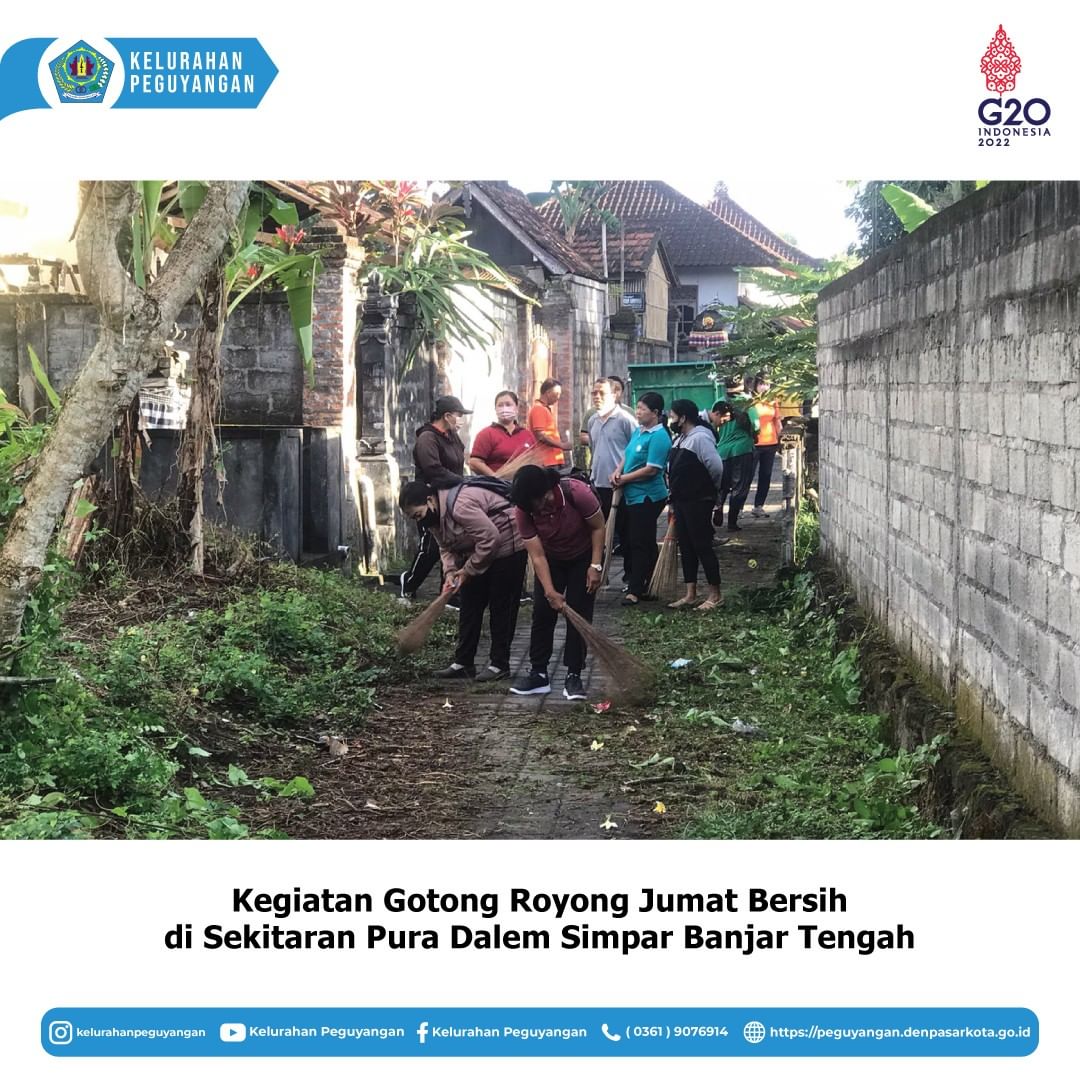 GIAT JUMAT BERSIH DI PURA DALEM SIMPAR BANJAR TENGAH