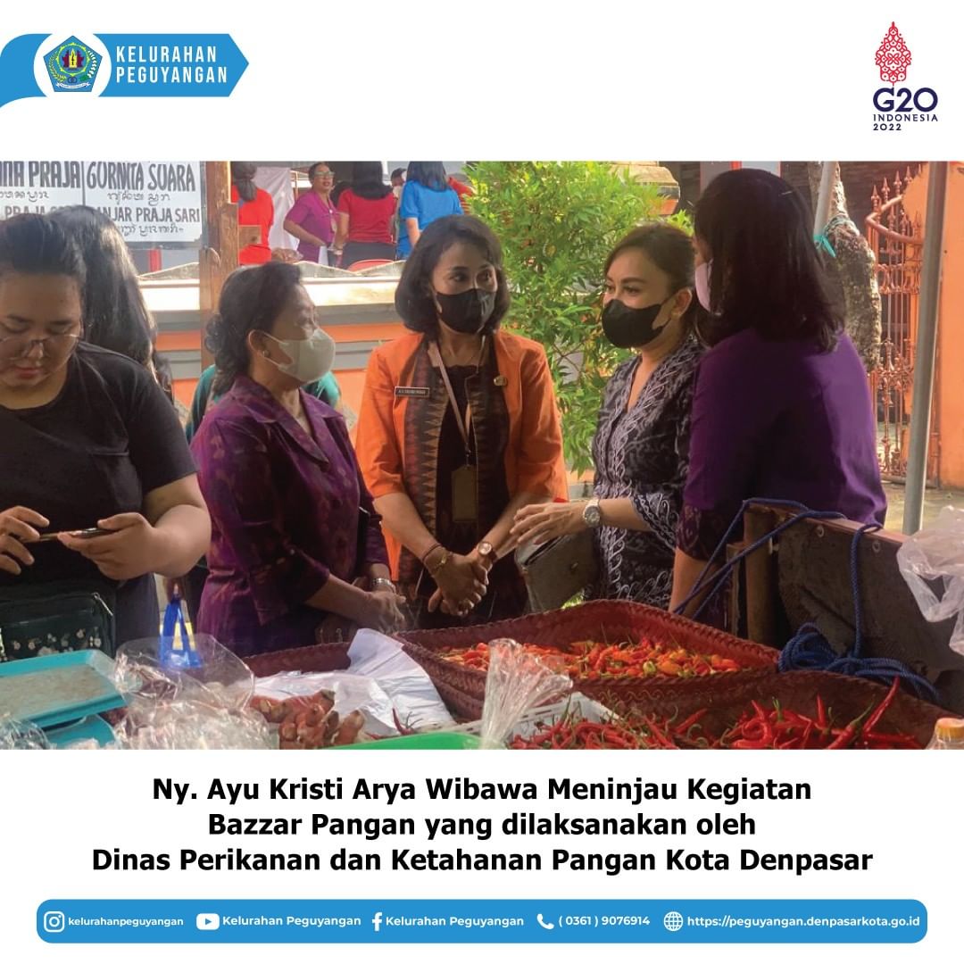 NY. AYU KRISTI ARYA WIBAWA MENINJAU KEGIATAN BAZZAR PANGAN YANG DILAKSANAKAN DINAS PERIKLANAN DAN KETAHANAN PANGAN KOTA DENPASAR
