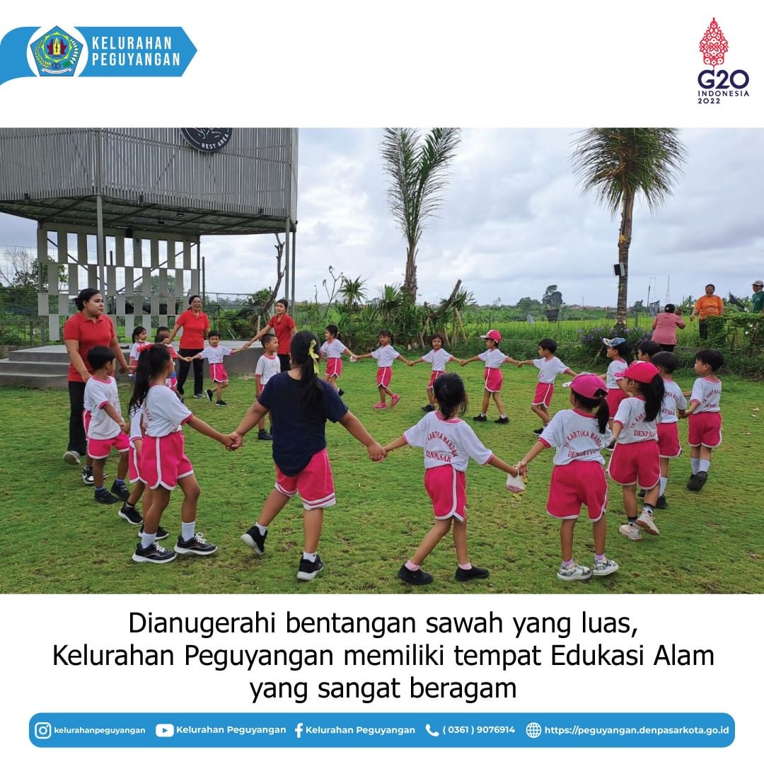 DIANUGRAHI BENTANGAN SAWAH YANG LUAS, KELURAHAN PEGUYANGAN MEMILIKI TEMPAT EDUKASI ALAM YANG SANGAT BERAGAM