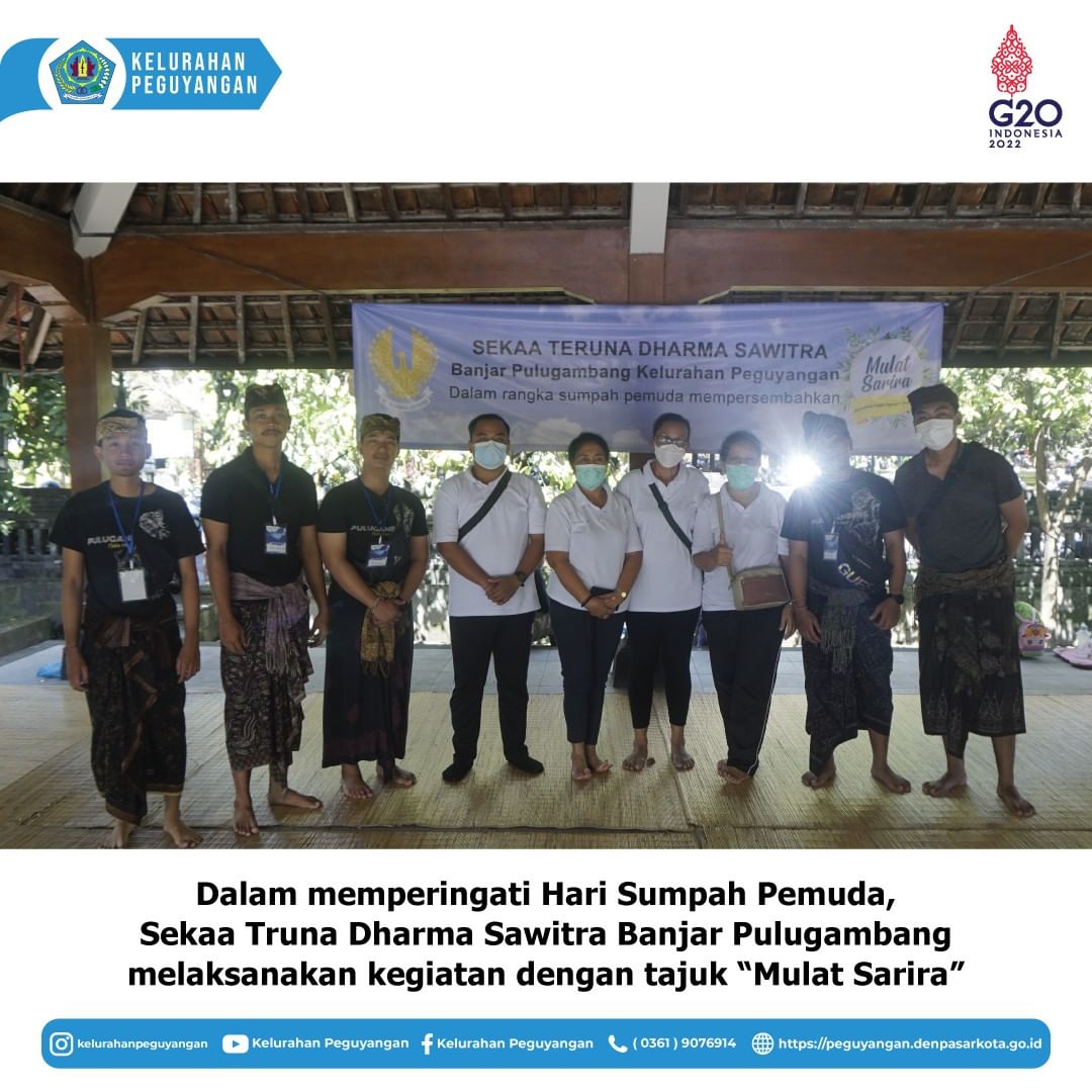 DALAM MEMPERINGATI HAR SEUMPAH PEMUDA SEKAA TRUNA DHARMA SAITRA BANJAR PULUGAMBANG MELAKSANAKAN KEGIATAN DENGAN TAJUK “MULAT SARIRA”