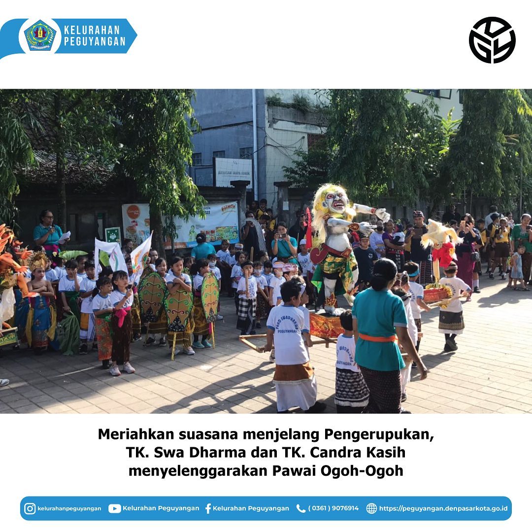 MERIAHKAN SUASANA MENJELANG PENGERUPUKAN , TK. SWA DHARMA DAN TK. CANDRA KASIH MENYELENGGARAKAN PAWAI OGOH-OGOH