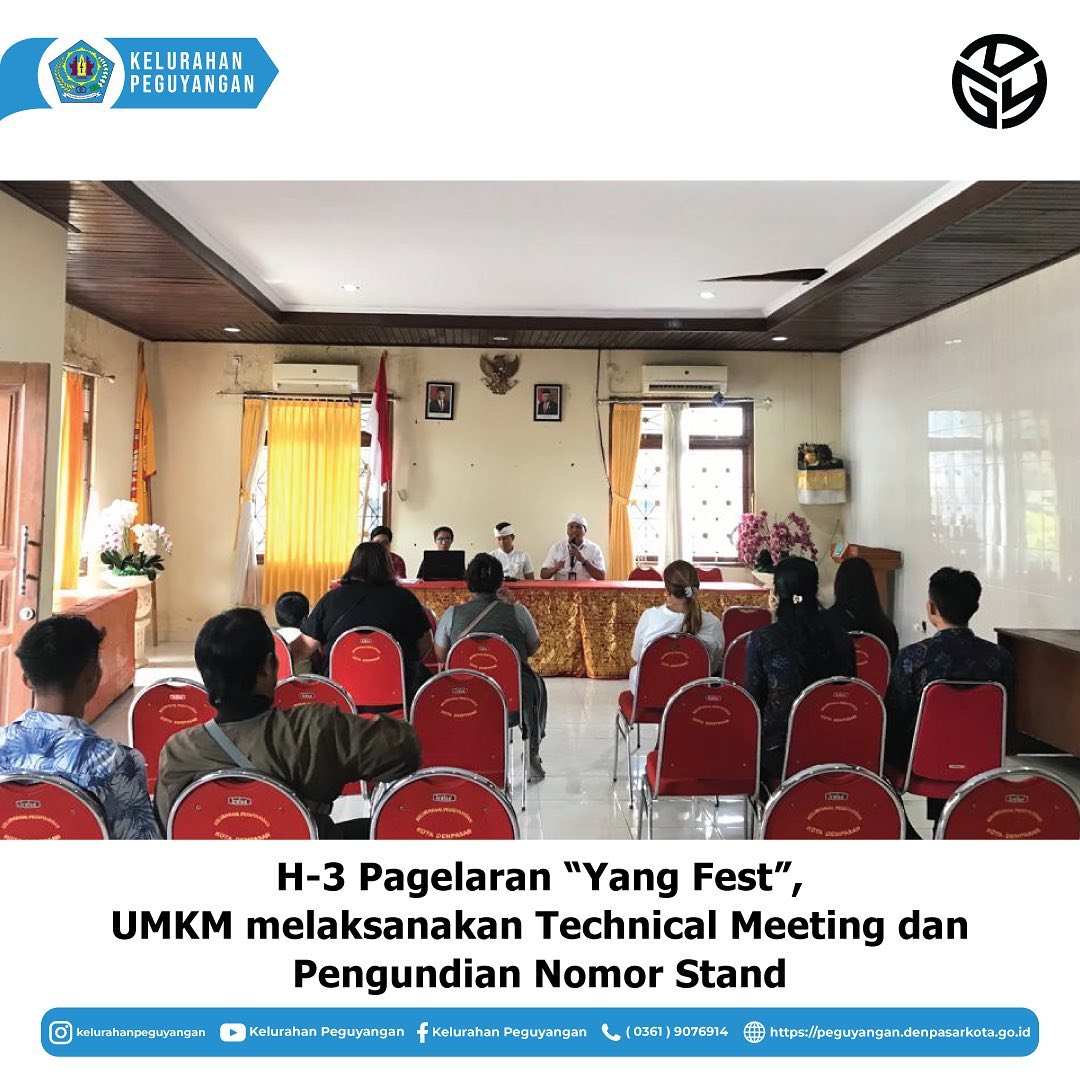 H-3 PAGELERAN "YANG FEST", UMKM MELAKSANAKAN TECHNICAL MEETING DAN PENGUNDIAN NOMOR STAND 