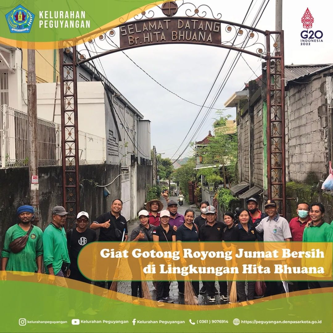 GIAT GOTONG ROYONG JUMAT BERSIH DI LINGKUNGAN HITA BHUANA