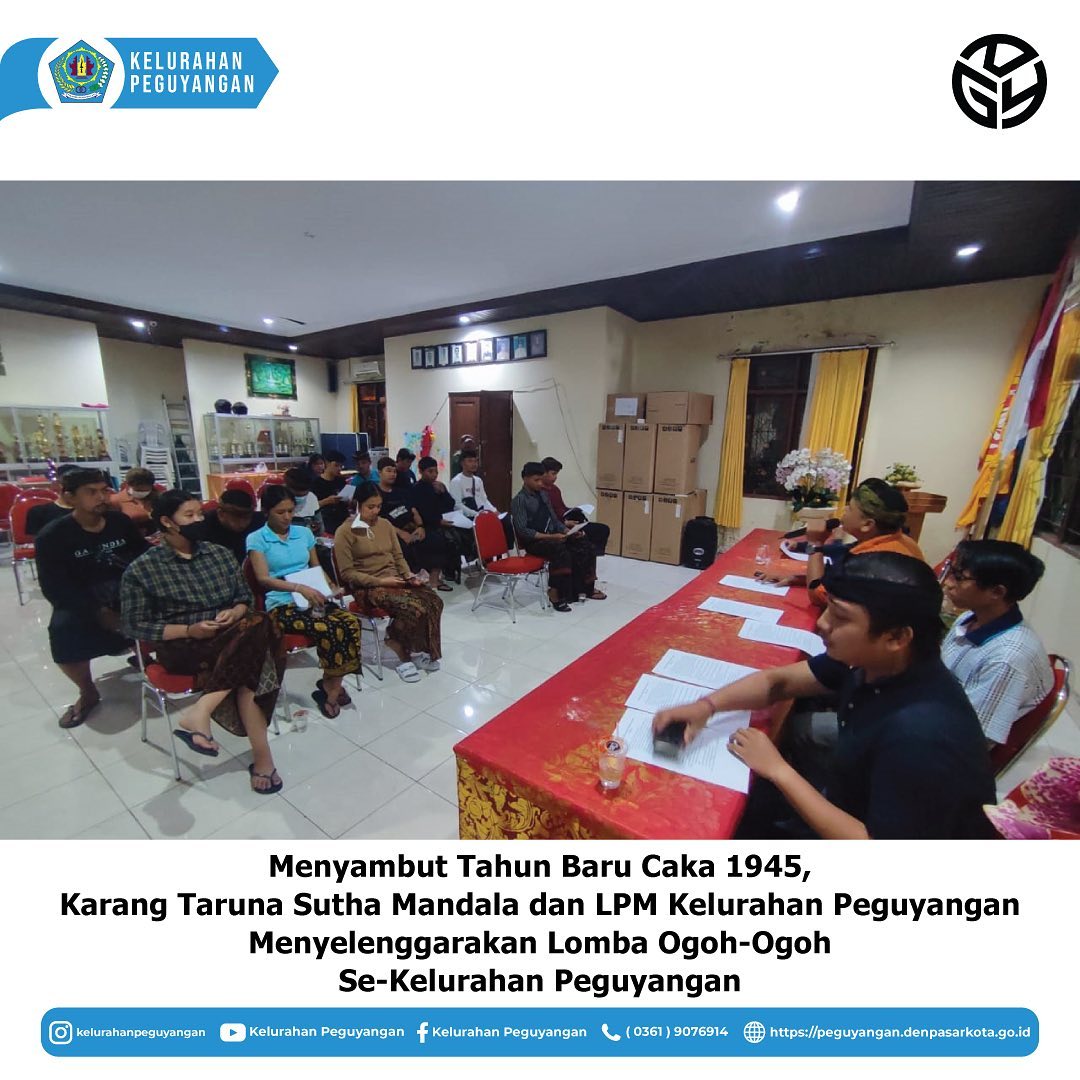 MENYAMBUT TAHUN BARU CAKA 1945, KARANG TARUNA SUTHA MANDALA DAN LPM KELURAHAN PEGUYANGAN MENYELENGGARAKAN LOMBA OGOH-OGOH SE-KELURAHAN PEGUYANGAN 