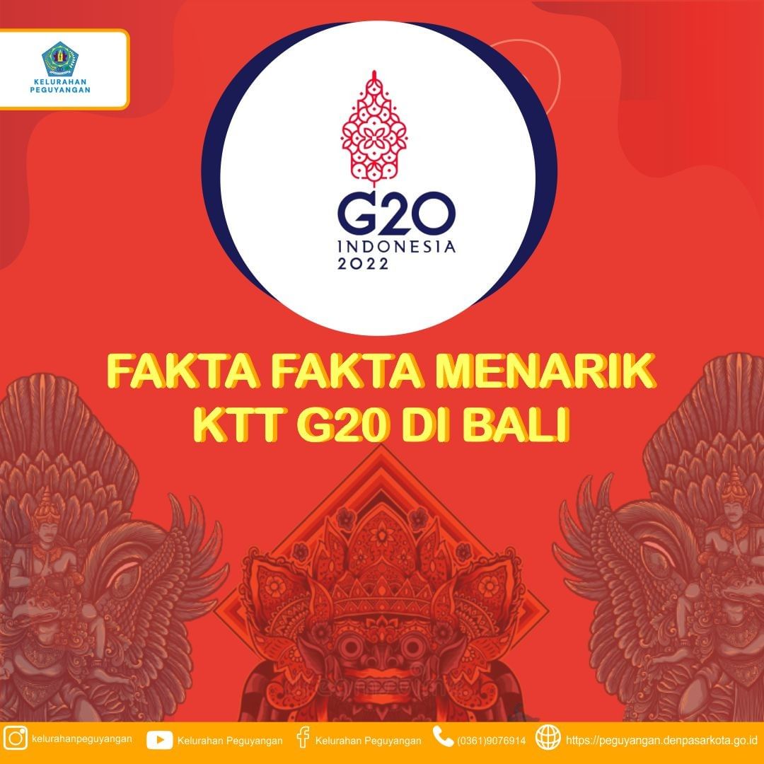 FAKTA FAKTA MENARIK KTT G20 DI BALI