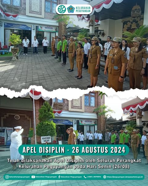 MELAKSANAKAN APEL DISIPLIN 26 AGUSTUS 2024