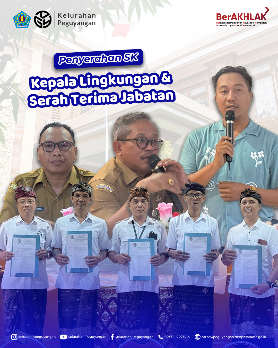 PENYERAHAN SURAT KEPUTUSAN (SK) KEPALA LINGKUNGAN DAN SERAH TERIMA JABATAN