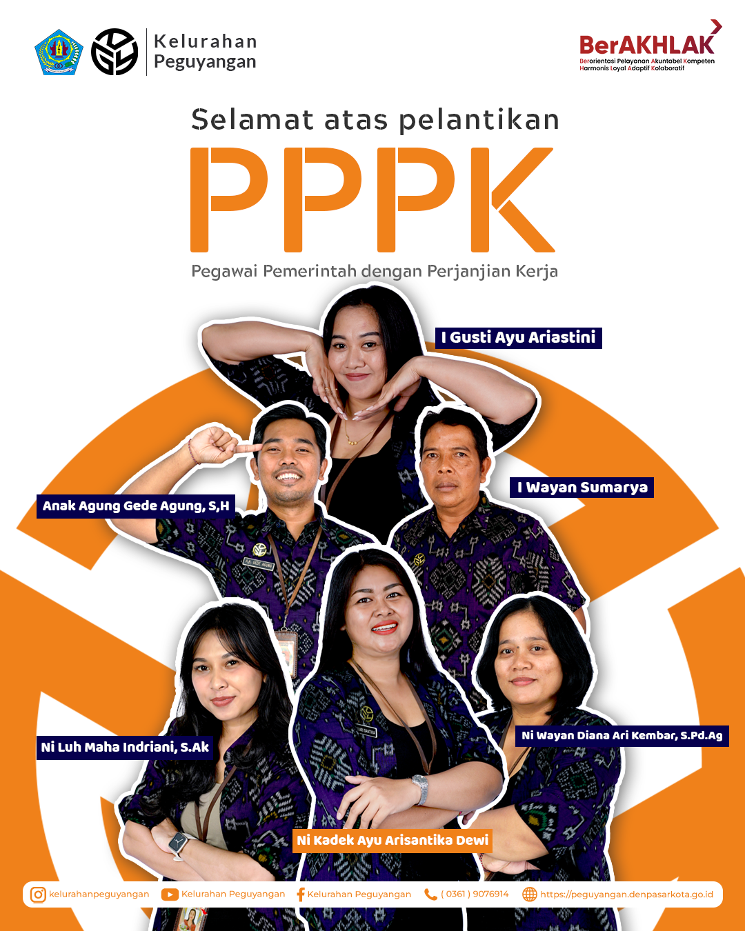 Pelantikan PPPK (Pegawai Pemerintah dengan Perjanjian Kerja) Kelurahan Peguyangan