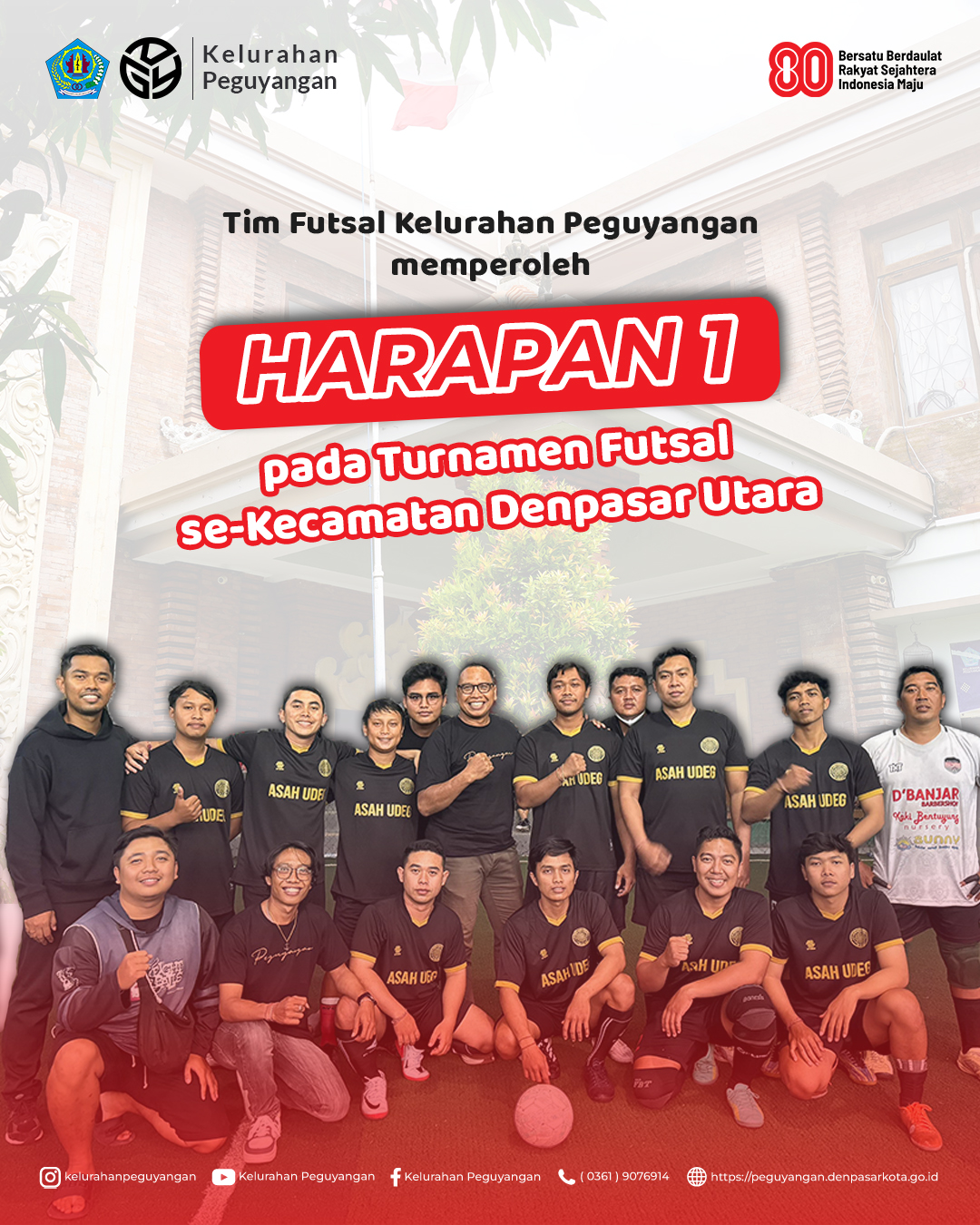 TIM FUTSAL KELURAHAN PEGUYANGAN RAIH HARAPAN 1